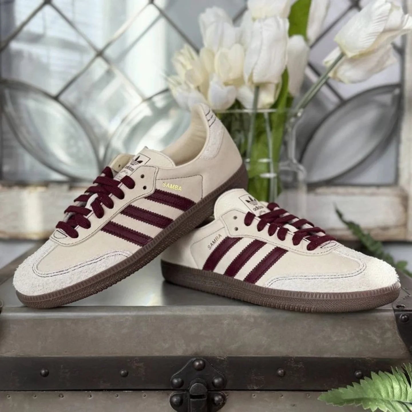 Samba burgundy & beige