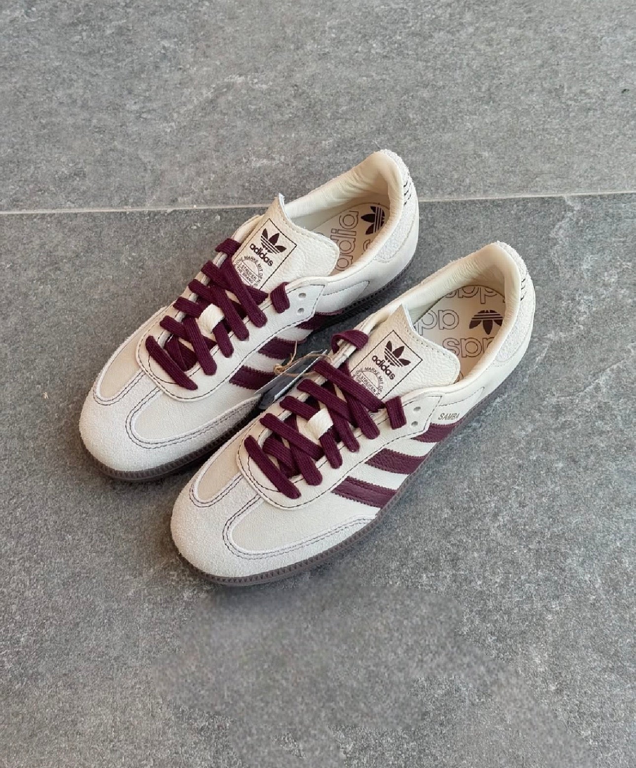 Samba burgundy & beige